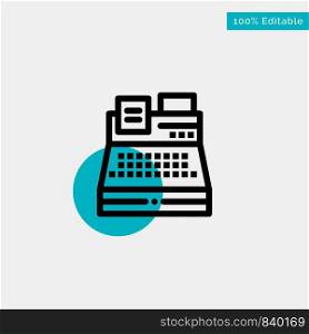 Fax, Print, Printer, Shopping turquoise highlight circle point Vector icon
