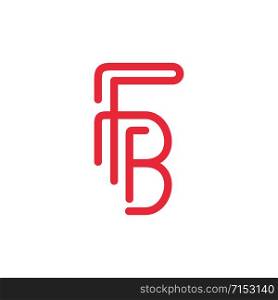 FB initial letter Logo Inspiration. F and B combination logo vector design.