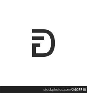 FD letter logo vector icon illustration design