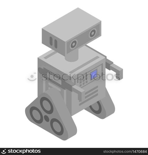 Fear robot icon. Isometric of fear robot vector icon for web design isolated on white background. Fear robot icon, isometric style