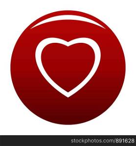 Fearless heart icon. Simple illustration of fearless heart vector icon for any design red. Fearless heart icon vector red