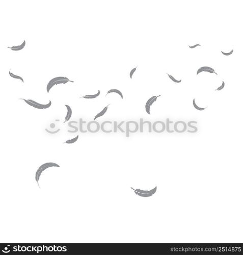 feather blowing wind background illustration vector template design