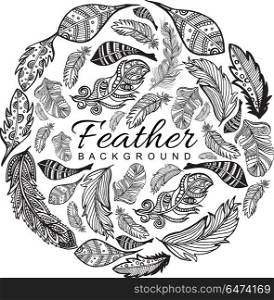feather boho art