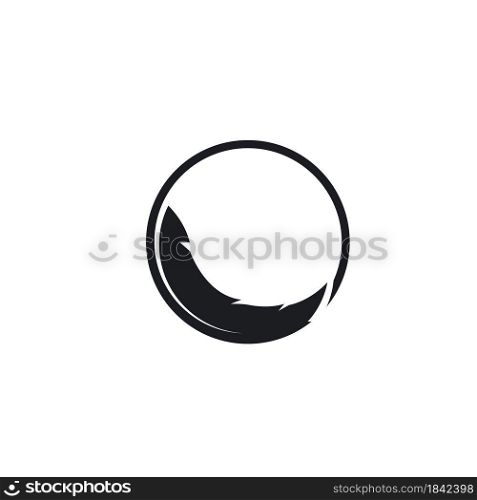 feather circle icon illustration vector template design