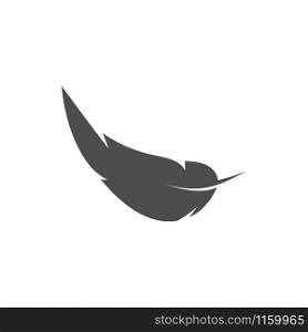 Feather graphic design template vector isolated illustration. Feather graphic design template vector isolated