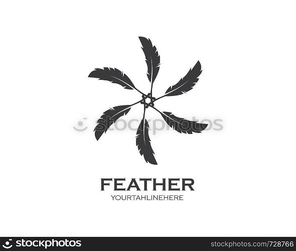 feather icon illustration vector template design