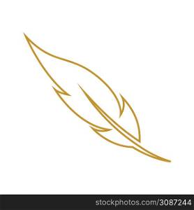 Feather icon ilustration vector flat design