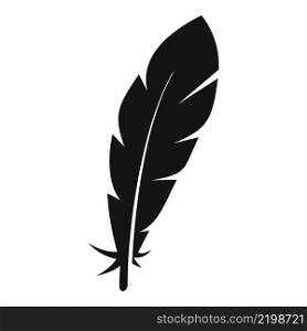 Feather icon simple vector. Bird quill. Pen plume. Feather icon simple vector. Bird quill