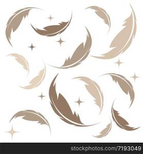 Feather icon template Vector illustration