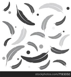 Feather icon template Vector illustration