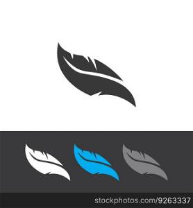 feather icon vector ilustration logo