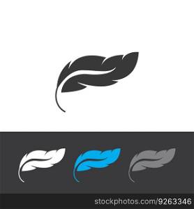 feather icon vector ilustration logo