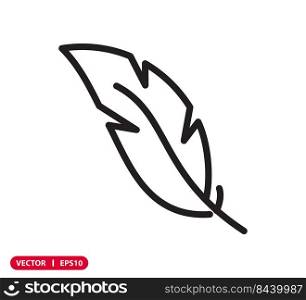 Feather icon vector logo design illustration