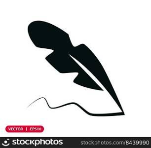 Feather icon vector logo design illustration