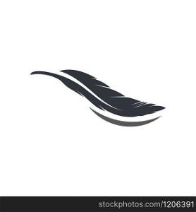 feather illustration logo vector template