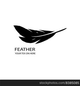 Feather ilustration  logo vector template