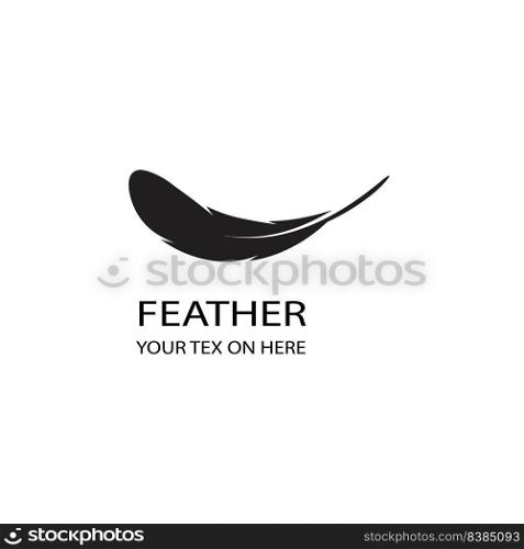 Feather ilustration  logo vector template
