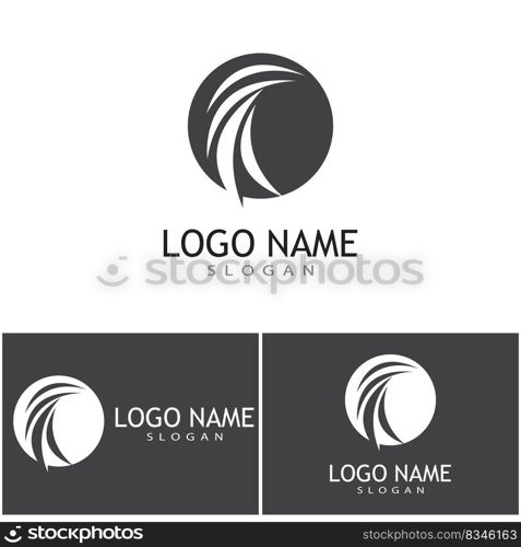 Feather ilustration logo vector template design