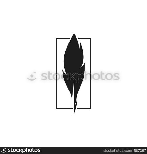Feather ilustration vector template design