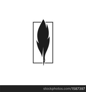 Feather ilustration vector template design