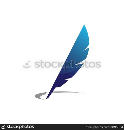 Feather logo concepts Creative Feather logo design vector