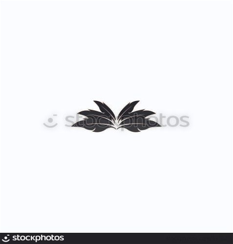 feather logo icon vector template