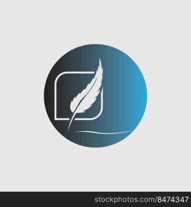 Feather logo images illustration design template