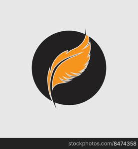 Feather logo images illustration design template