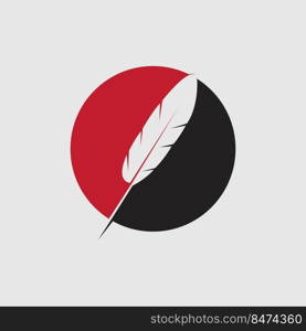 Feather logo images illustration design template