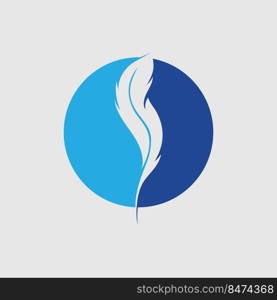 Feather logo images illustration design template