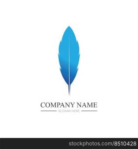 Feather logo images illustration design template