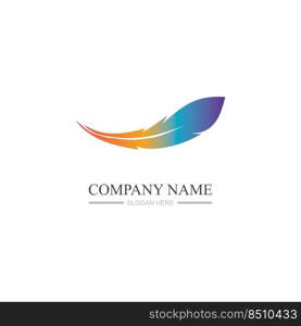 Feather logo images illustration design template