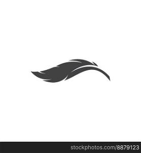 feather logo of fowl breed and pen made of feather using vector icon