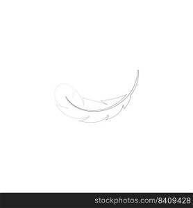 feather logo stock illustration design