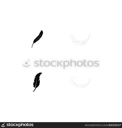 feather logo stock illustration design