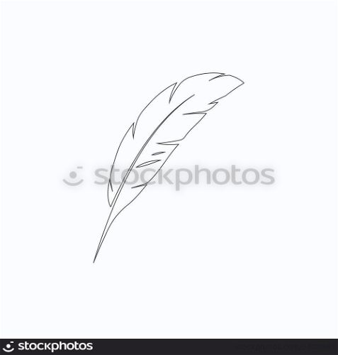 feather logo stock vektor template
