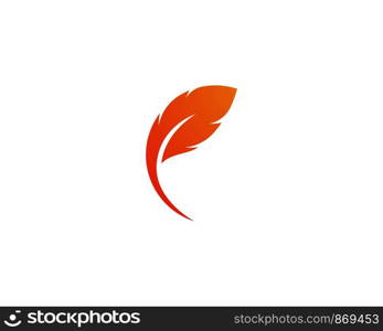 Feather Logo template Vector illustration