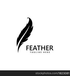 feather logo vector design template