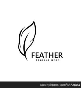 feather logo vector design template