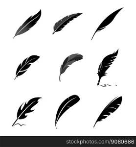 feather logo vector illustration template design