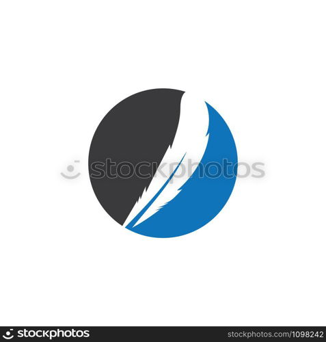 feather logo vector template