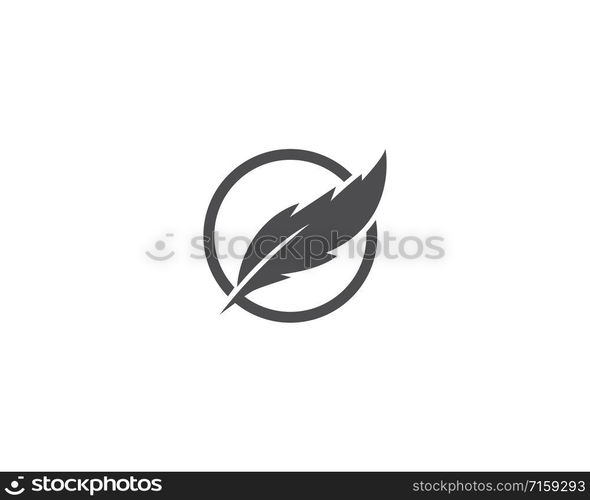 feather logo vector template