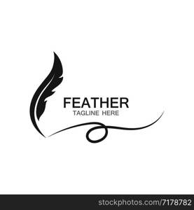 feather logo vector template