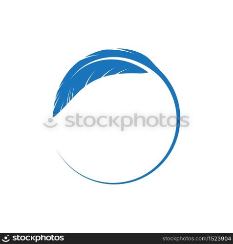 feather logo vector template design