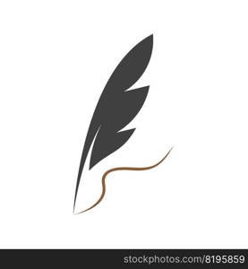 feather logo vector template design