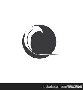 feather logo vector template design