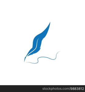 feather logo vector template design