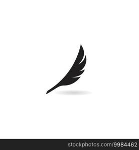 feather logo vector template design