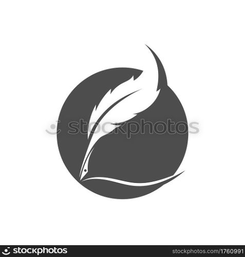 feather logo vector template image