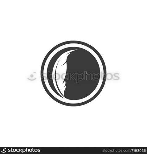 Feather pen icon template Vector illustration